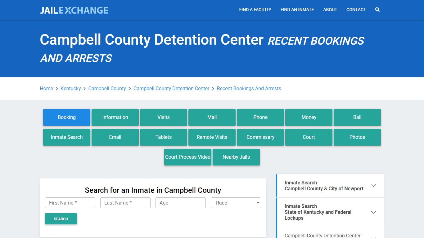 Campbell County Detention Center Recent Bookings And Arrests